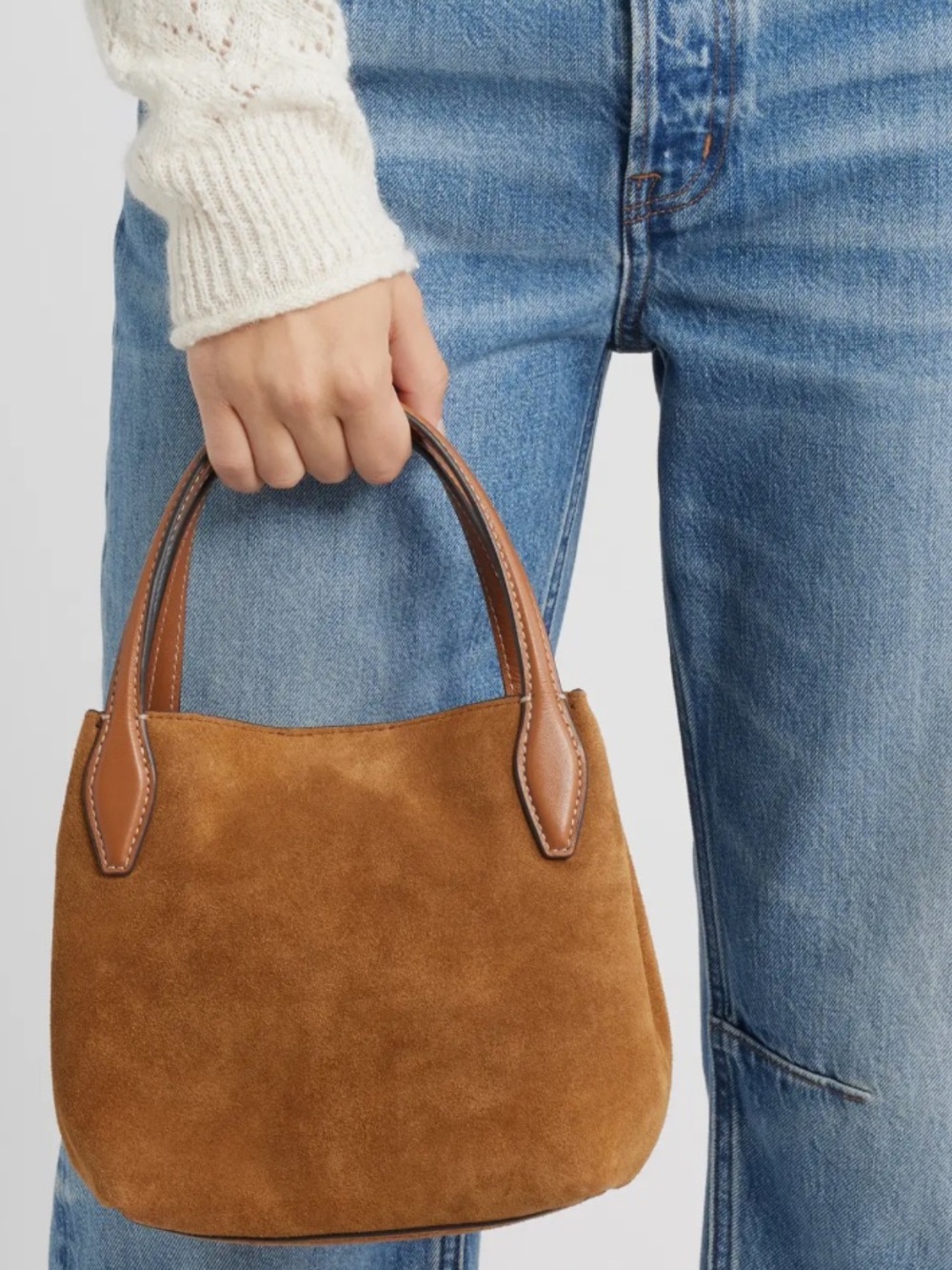 Madewell The Mini Suede Shopper Tote